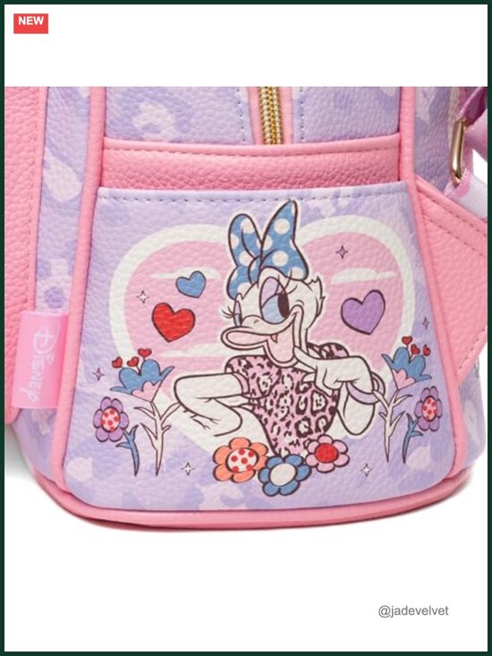Disney Minnie Mouse Daisy Duck Vegan Leather Mini Daypack Backpack